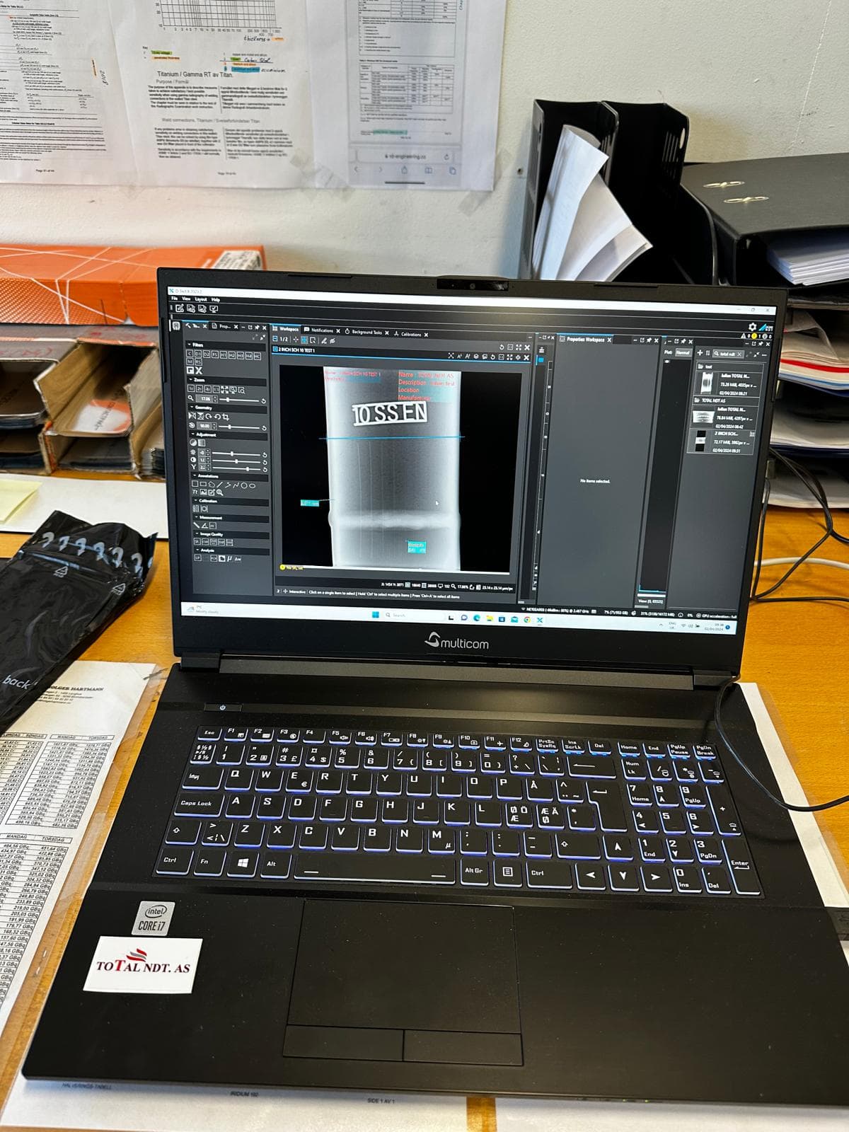 Radiography of the tools we use for inspection